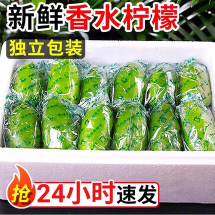 海南无籽香水柠檬9斤新鲜一级子弹头柠檬皮薄手打柠檬奶茶店专用