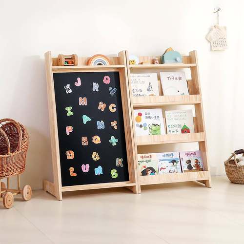童本展示架落地实阅木儿童房宝宝绘读架收纳儿置物OJJ架幼儿绘本