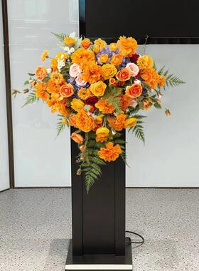 仿真花假花讲台讲花会议桌司仪台OEN花演花台挂花庆活动典垂吊花