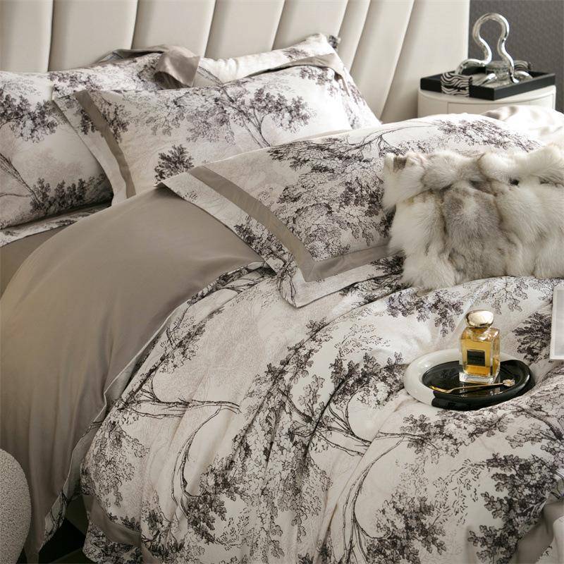 美式天冬丝磨毛高南端100F97TS857S秋四件套轻便保暖棉通床品长绒