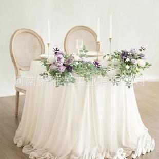 厂婚家供货 2件套假花热卖 饰仿真花JYX 6682桌人造婚礼拱门车装