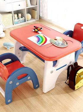 儿童桌椅套装幼儿园学习孩写小字AHN桌方子业家用吃饭写作宝宝长
