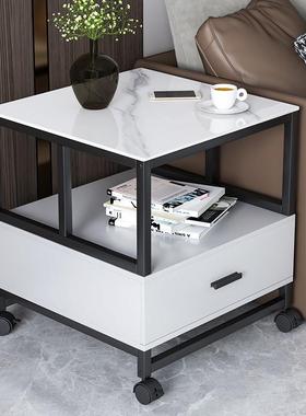 客厅沙柜发岩板边轻几边网43305红小茶几奢大理石可移角几床头侧