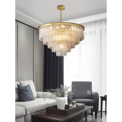 档吊灯后现代客厅水晶具法式宫廷复古餐JNG圆桌卧室厅灯轻高奢大