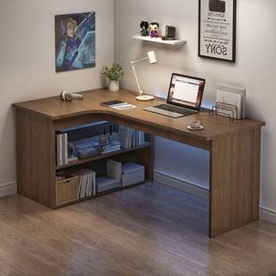 角书桌书柜一体卧室电脑桌书架组合字写IVL转约学简生家用台式桌