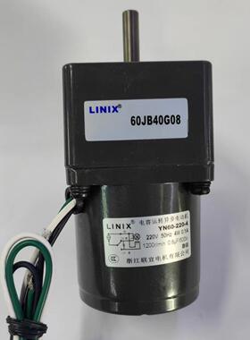联宜电机LINIX异减步交DCH流速电J机YN60-220-4/60B10G80噪音低环