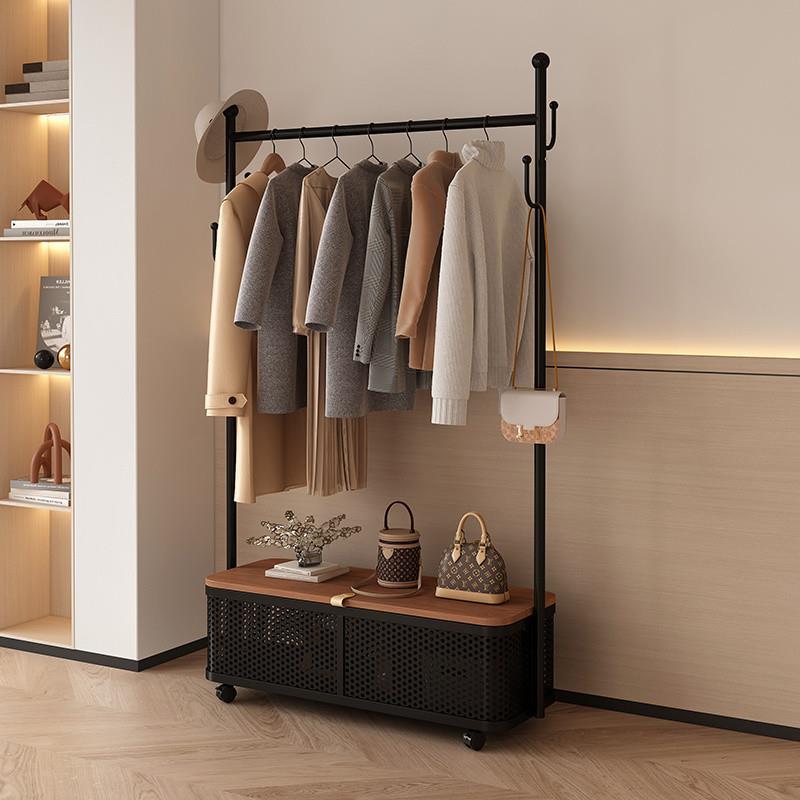 bky落服地简约轻奢衣卧室客厅简动易移收纳衣架架子家用挂衣Wdf7f