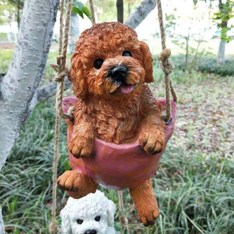 空中ASI动物小狗荡秋千挂饰吊户花外景饰观庭院园林别墅创意装饰,家居饰品,户外/庭院摆件,淘宝优惠券,粉丝福利购,淘宝优惠卷
