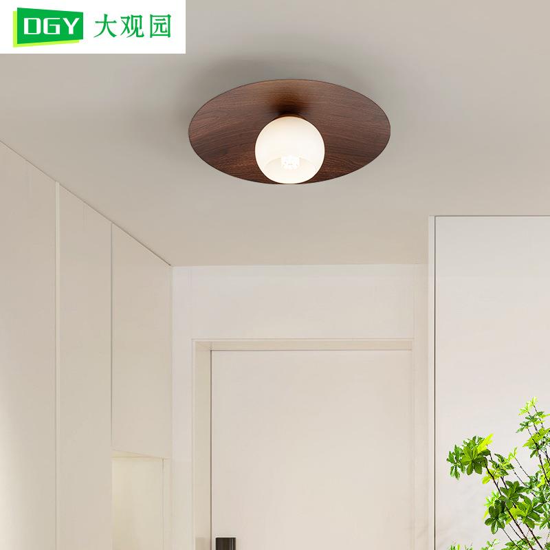过道灯吸顶灯现灯代简约户关灯创意原木2994led灯极入简玄阳台具Z