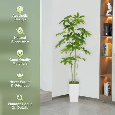 盆热销仿真绿植大叶伞栽、FJ-SXS人造伞状发铁蕨财树线源头厂家