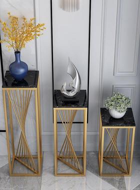 轻奢风花架电视柜旁室边现落地摆件客花AL-61845厅内大理石简约代