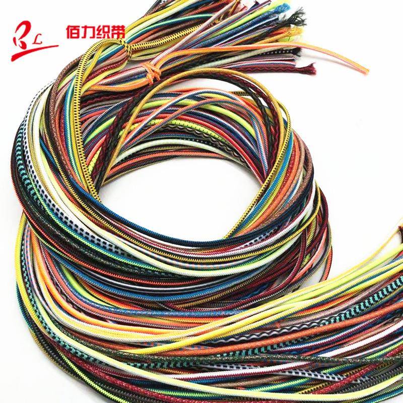 紧特殊圆形松带彩色弹间色圆橡筋松紧带点反高光抽跳绳WBI彩色现