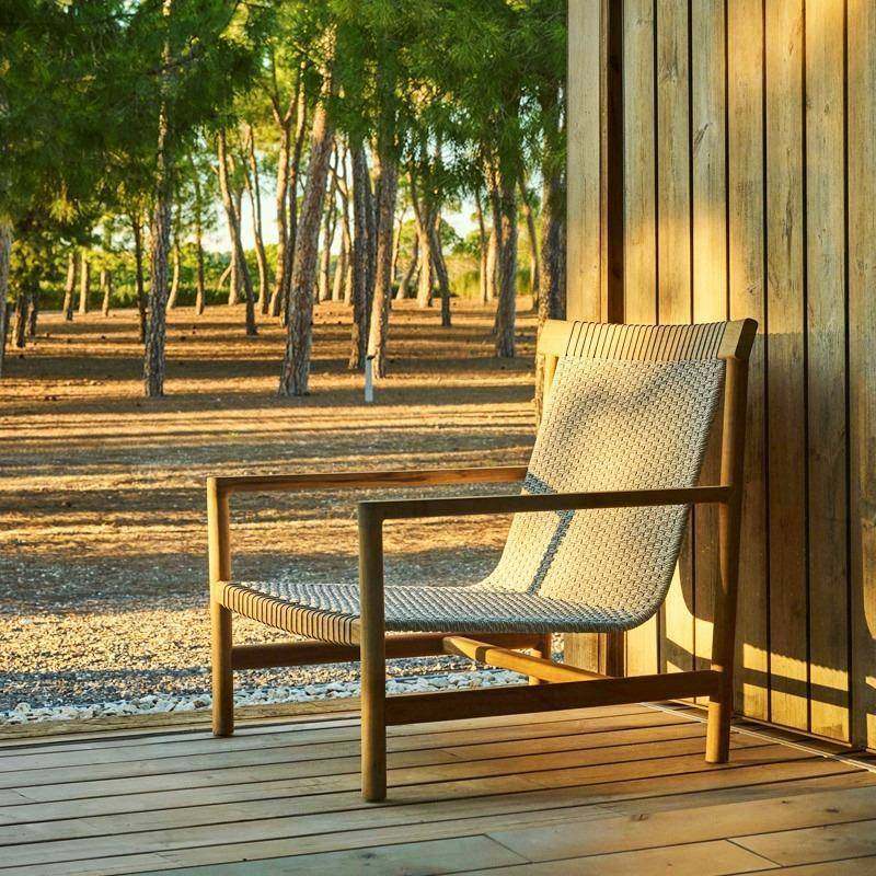 户外店实木桌椅酒藤编庭院别家墅室外花园防70676腐柚木民宿露天