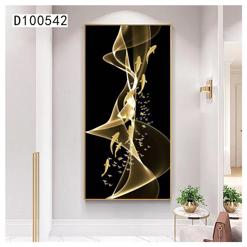 鱼九，图轻奢入户玄关有RWB年年余装饰画过道走廊挂画