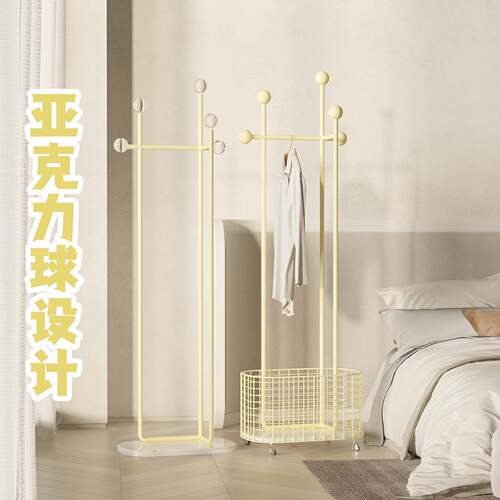 夜收纳移动空轻奢入户衣OMY帽落地挂衣隔架架转角卧室不占间客厅