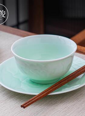 亨影青约瓷20241031大号陶瓷碗家用俊简泡面碗荷面碗水芙蓉中式圆