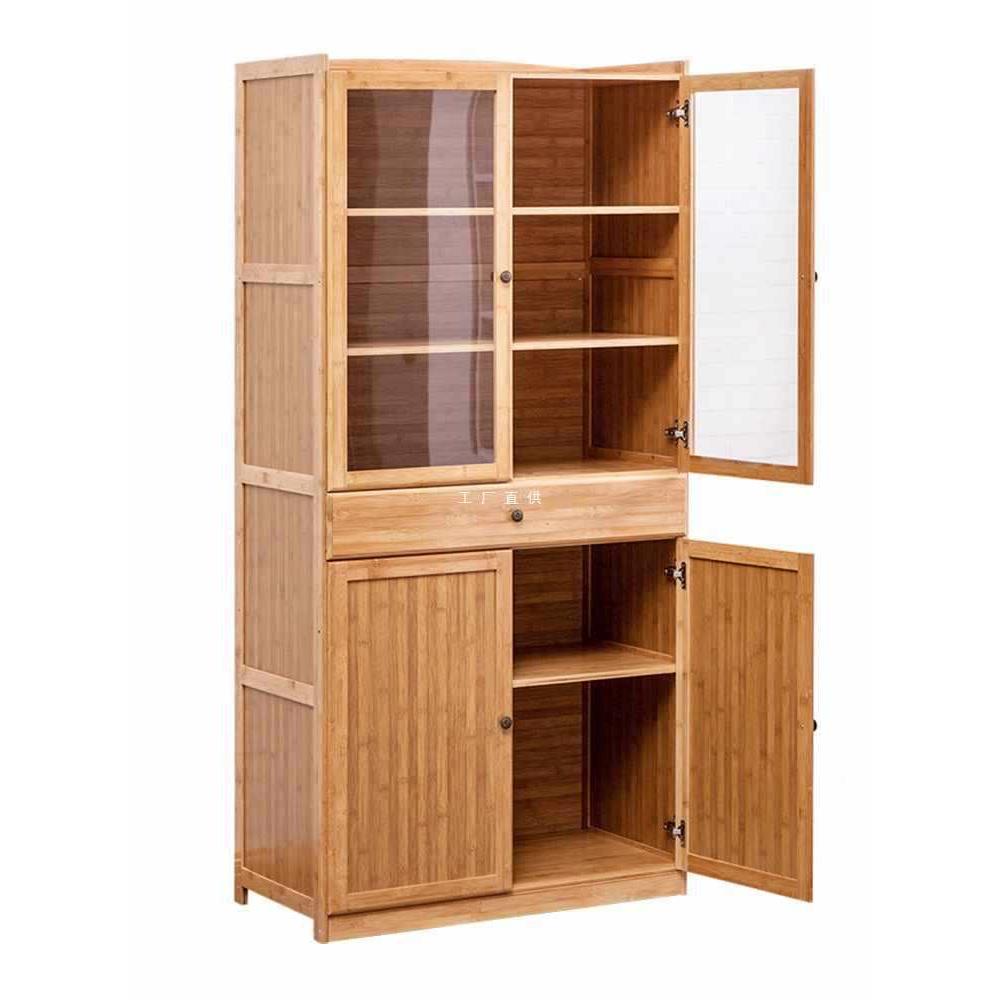 中式餐F87T9J8H易边柜柜厨房碗家用简菜柜透气不锈钢网储纱物柜子