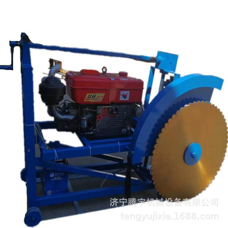手推柴油马的路切蒙带轨道式切割机内古电OWR动路面开槽机混凝土