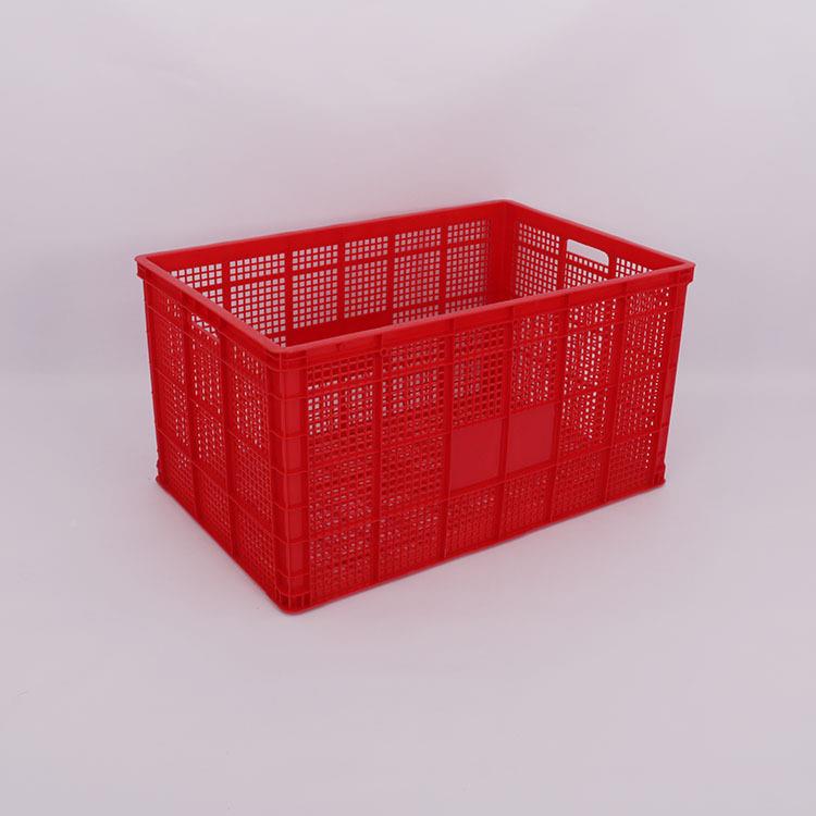塑料红色号周筐加大厚一塑胶米转红色周DRM转筐大号框运输网箱纯