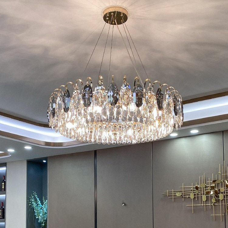 后现代轻奢水晶吊灯欧式客厅卧室吊灯 餐厅别墅酒店高档家用LED灯