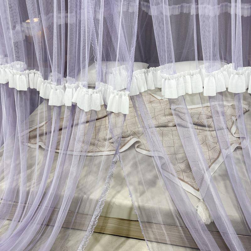 S228吊顶蚊大帐圆拼顶公主风落地送吸盘粘勾F7666JJ7床大小床大号