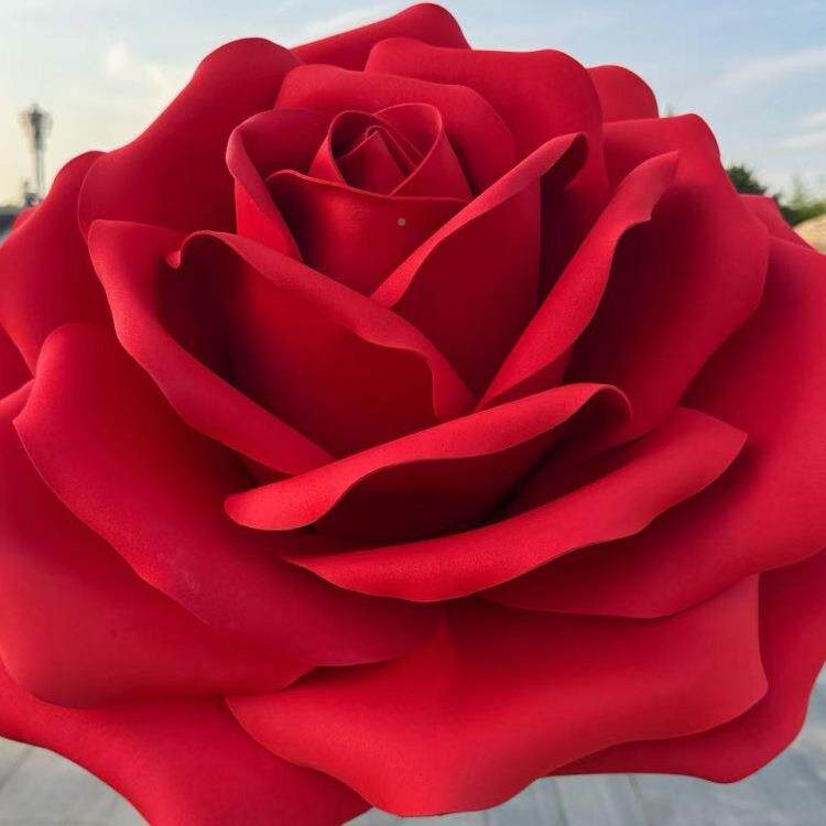 婚礼F99ST6S6超仿真手工纸艺大玫瑰花级婚礼表白求婚置防装水室布