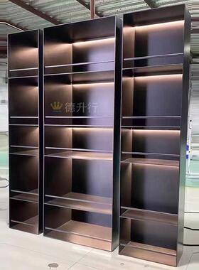 售楼展示柜厅DSH24-3-商铺金属部示架实心钢展板柜子高档带灯不锈