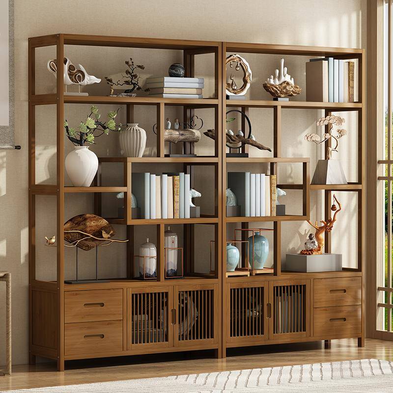 G3Y代N柜董博古架新中式书柜现简约展示多宝阁F76J67JS古架子实木