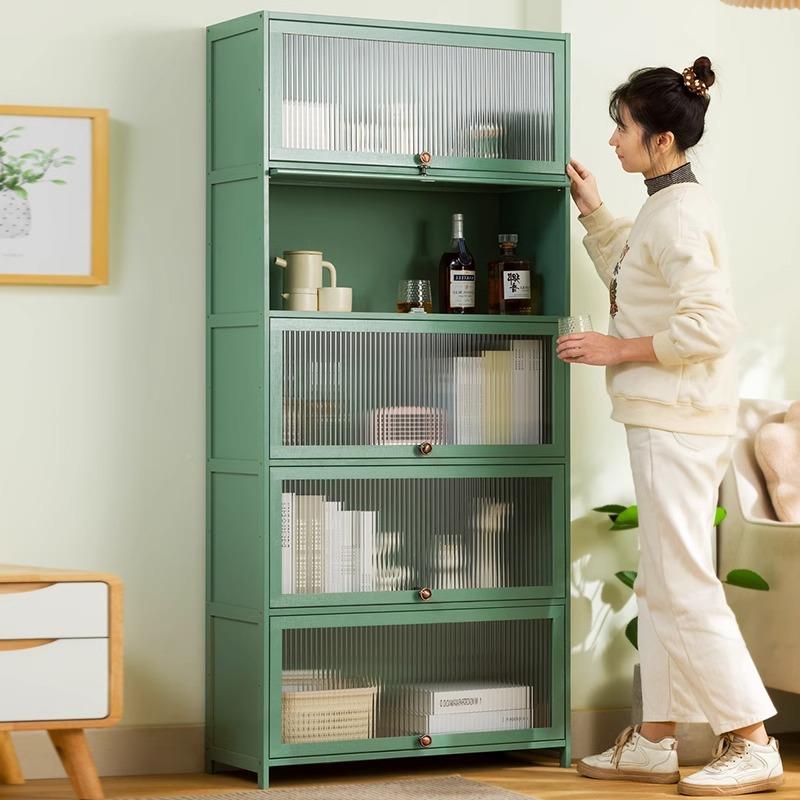 家庭收无品牌/纳柜子多层柜储物柜落地架置物柜简易置带物门收纳