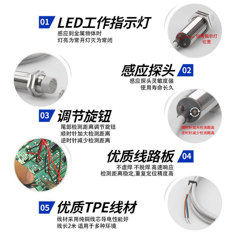 容式接JQH近开关SZC-M12-5DN式器料液位电位非金属感应埋入非埋入