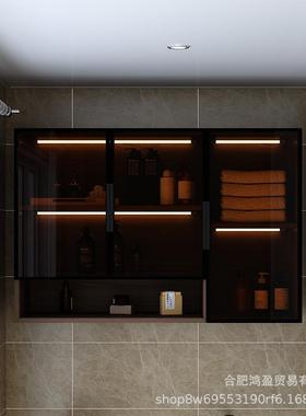 厨柜房壁挂玻璃柜墙储物柜悬挂调53557味料置物式柜上翻美上式墙