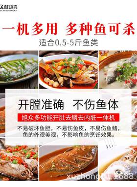 X脏Z食-0无品牌/28全自动杀鱼机（去鳞去内肚一体）餐开馆堂杀鱼