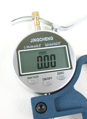 数显测m厚规纸张薄膜布料：数显测厚仪0-25m精度00-25mm.01mm