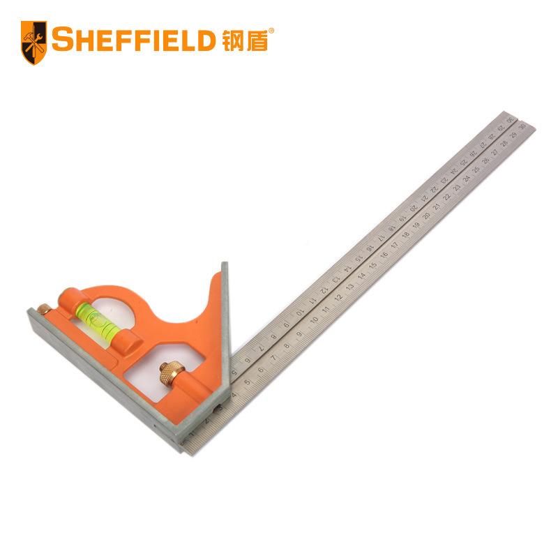 钢盾S07003多功能9合角子尺多角度尺L型尺尺1VFP2组活动直角尺