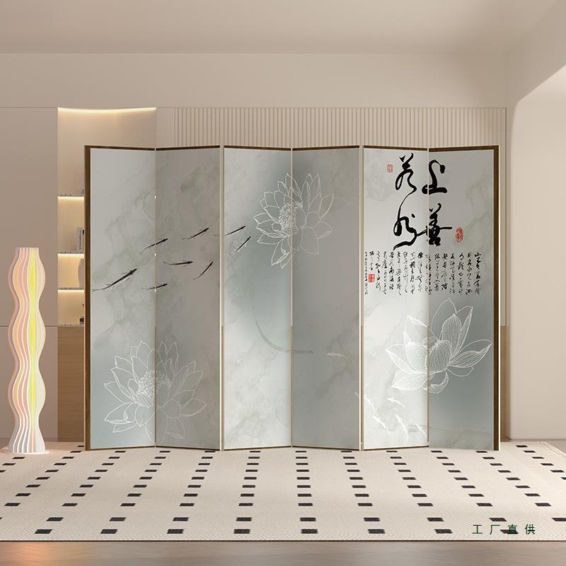 新室中式山水屏风断客厅酒店办公定制985折隔叠移动2双面玄关025
