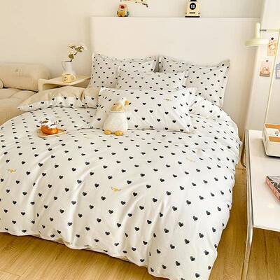 小件清套全棉四件套纯棉44008床单被套全面床笠四新件学生宿舍三