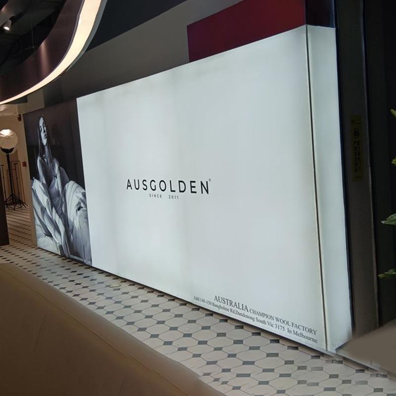 创意背面发光体灯制箱可定户外门头招服装广告展AQD示发牌光店灯