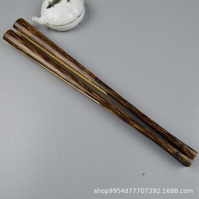 厂价直HNO销9.5寸手1竹8方工丝棕金竹宣纸折扇苏工扇骨扇子现货