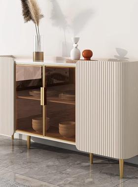 轻奢餐边柜置物柜玄柜现代简约50565厅茶水柜客柜厅靠墙餐岩板储