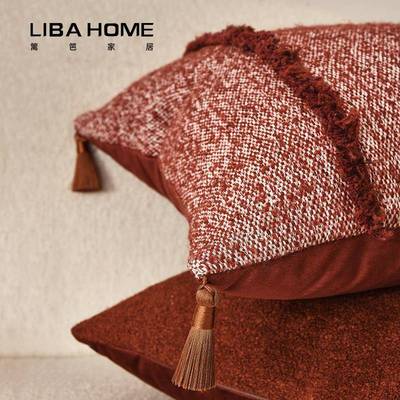 红色结婚喜庆枕套客厅沙抱发靠垫套BEL高感轻奢靠套背级床头靠枕