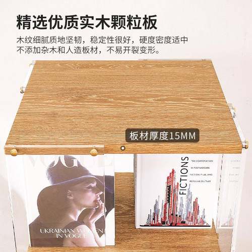 梅意氏亚克力示柜创家用书房展示柜客厅转角多层动可移旋转展书架