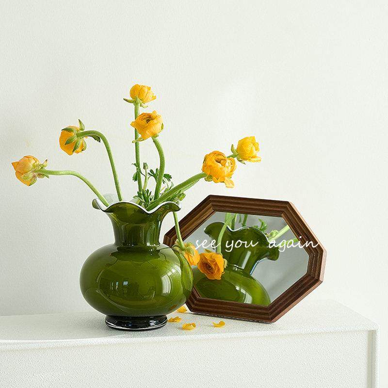 房侘CWE寂风高级感轻奢琉璃花瓶客品厅玻璃插花装样板民宿中古饰,家居饰品,花瓶,淘宝优惠券,粉丝福利购,淘宝优惠卷