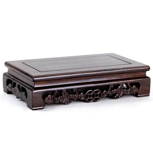 红木托架底座实木雕刻工艺礼品饰方形摆摆件石头奇石花长盆像fxdz