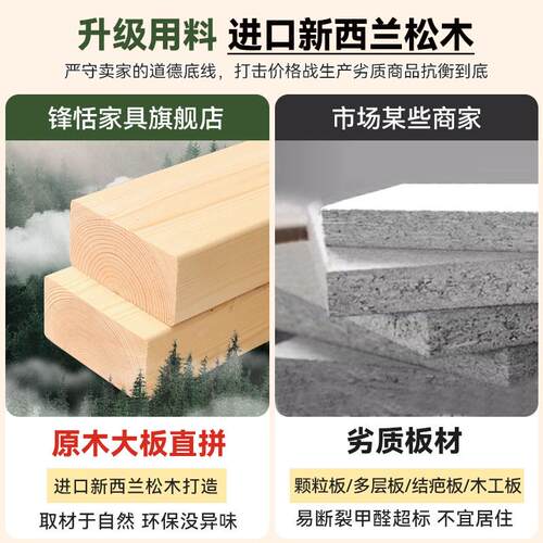实木衣柜卧室用简易组装出YG202408租房用户家型儿童原木衣定橱制