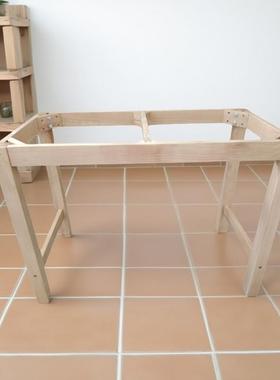 全腿实木加粗支架餐桌学长方形桌框架8200木桌脚桌子腿桌架习桌架