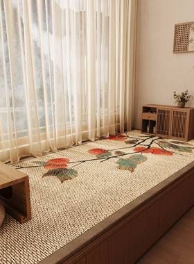 竹编飘5窗坐垫中式PC791-7202新款新主卧台凉席垫榻榻阳米四季通