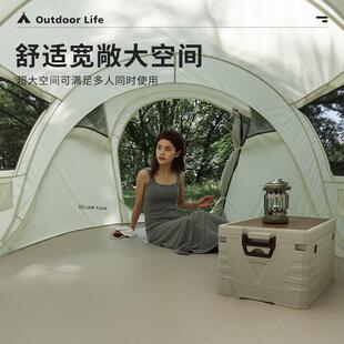 折叠防自 营备可携式 一秒速开ISH全动免搭建帐户篷外露营3 4人野装