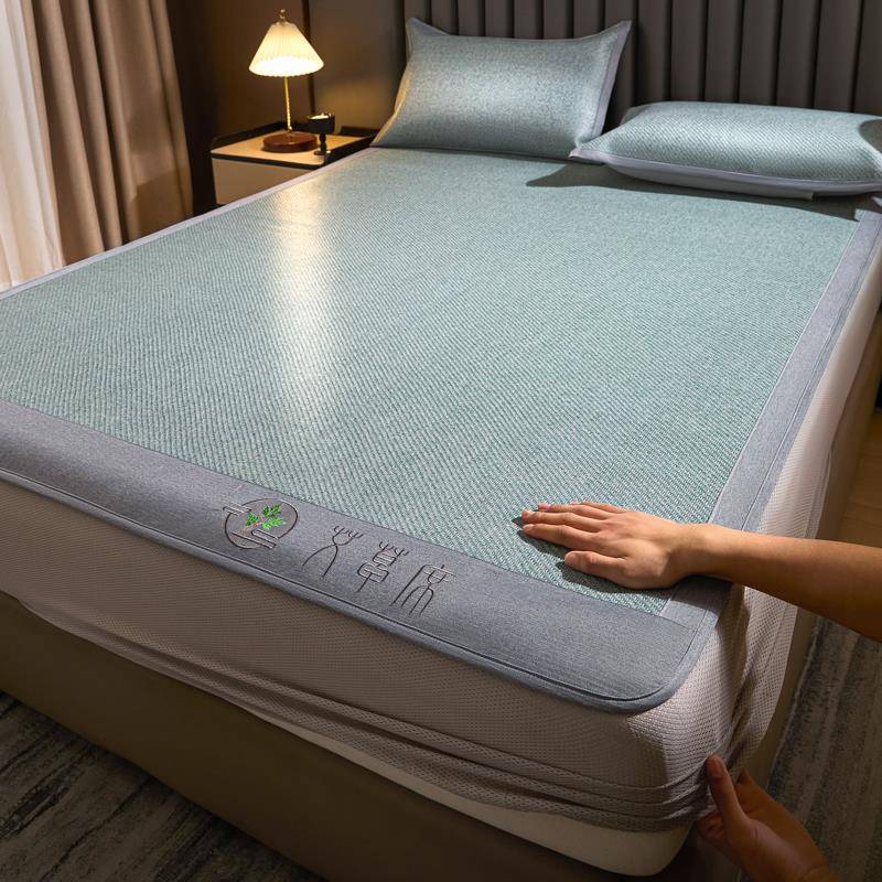 定制任尺寸床笠款凉席意床罩冰丝9藤席0x1榻5x180x19OBC0榻米上下