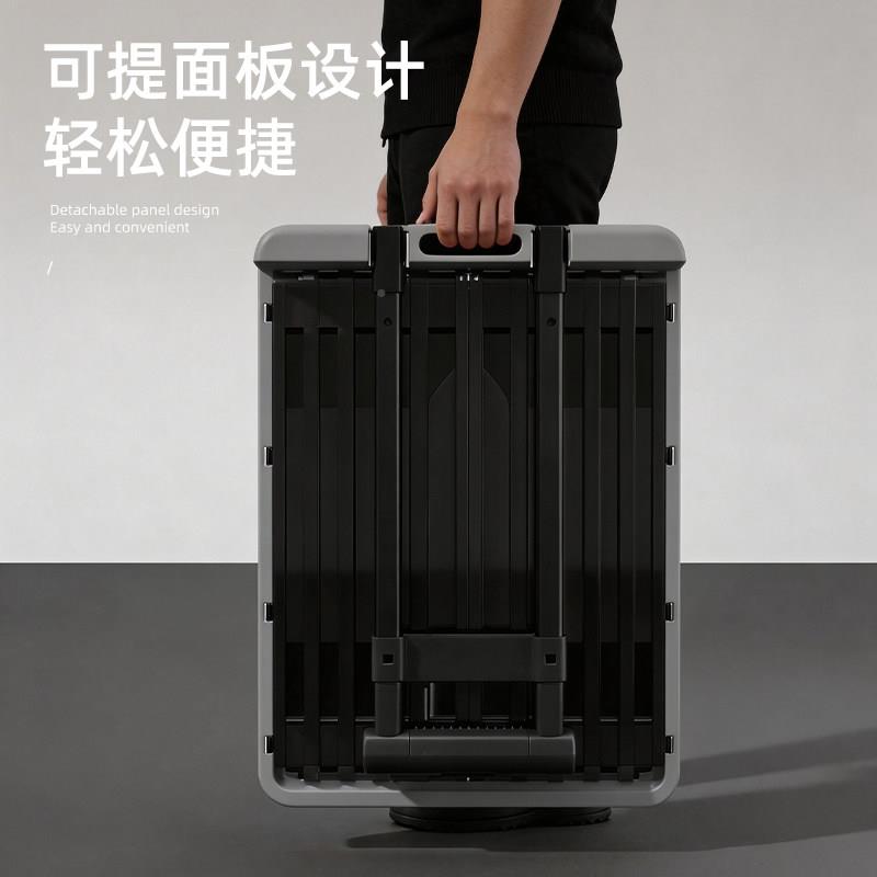 运可折叠小推车推静音伸缩平板车拉货露营车搬手车摆S-2586推摊家