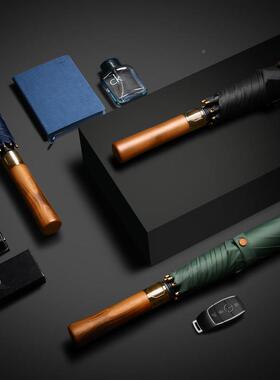 黑色男士雨抗伞柄伞自动大号长超大人日系直把伞暴双风雨防风8126